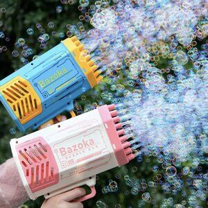 69 Hole Bazooka Bubble Gun Machine/Blue Color